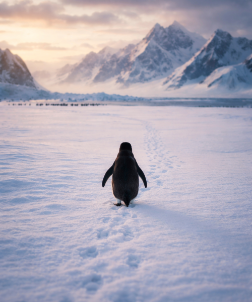 अस्तित्वको खोजीमा हिडेको पेंगुइनको यात्रा: भाइरल बनेको पेंगुइनको कथा