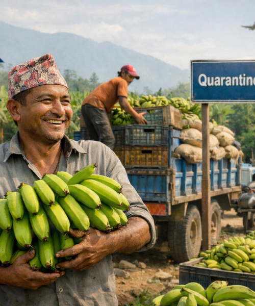 आयातमा कडाइ गरेसँगै  स्थानीय केराले पायो माग र उत्पादनमा वृद्धि