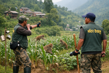 खेती जोगाउन नगरपालिकाको पहल: पाख्रीवासमा ‘बाँदर हेरालु’ परिचालन सुरु