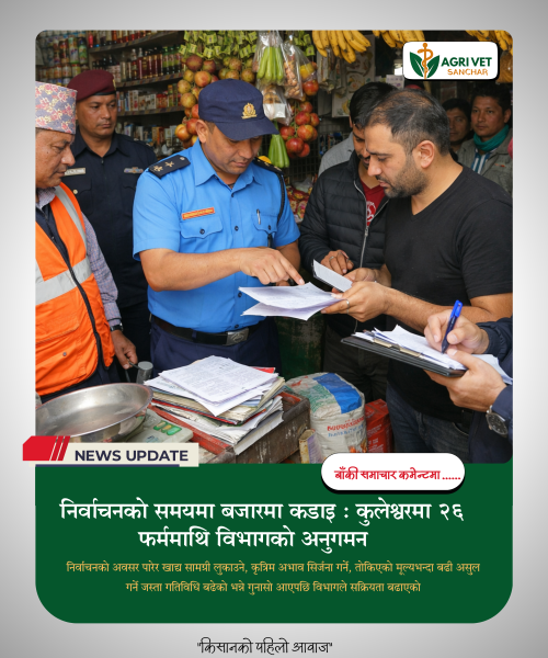 निर्वाचनको समयमा बजारमा कडाइ : कुलेश्वरमा २६ फर्ममाथि विभागको अनुगमन