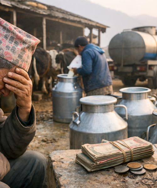 दुग्ध विकास संस्थान र ठूला दूध उद्योगले ६ महिनादेखि भुक्तानी नगर्दा किसान समस्यामा