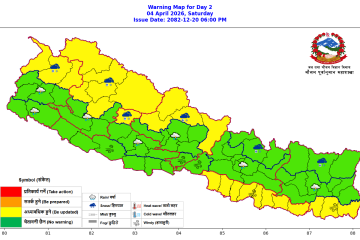 आजको मौसम: देशभर हावाहुरीको जोखिम, पहाडमा हिमपात र मध्यम वर्षा सम्भावना
