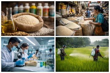 काठमाडौँको चामलमा ११ प्रकारका विषादी फेला: दीर्घ रोगको उच्च जोखिम