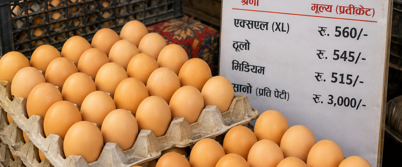 ११ दिनमै दोस्रोपटक अण्डा फेरि महँगियो :लगातार मूल्यवृद्धिको चपेटामा उपभोक्ता