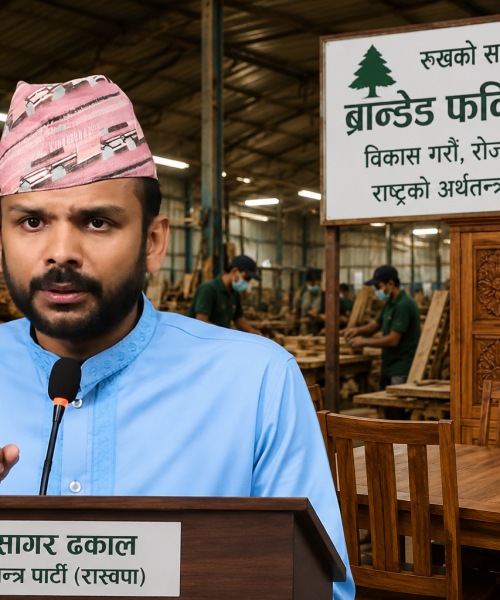 रुखको सदुपयोग गर्दै ब्रान्डेड फर्निचर उद्योग विकास गर्न सांसद सागर ढकालको प्रस्ताव